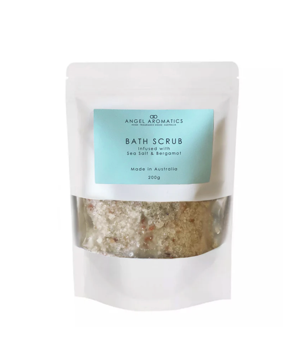 Exfoliating body scrub infused with sea salt and bergamot fragrance – natural skincare