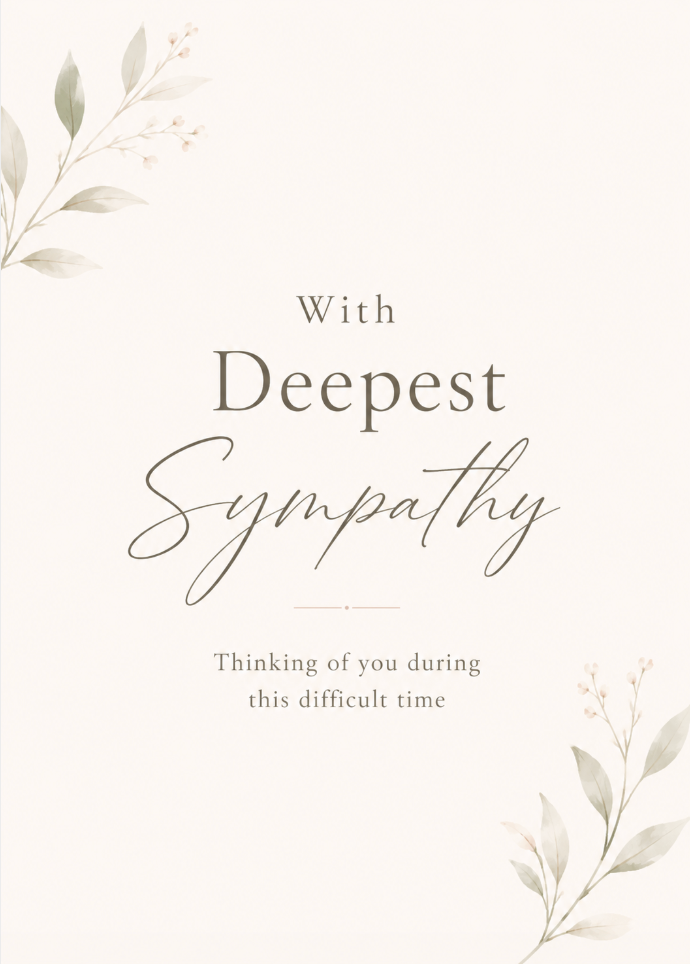 With Deepest Sympathy Card