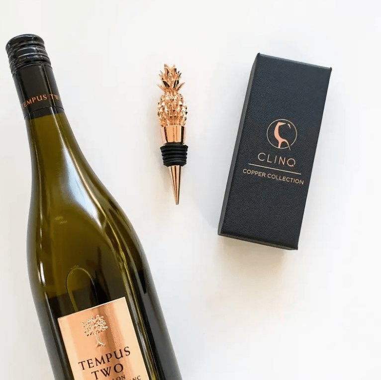 Pineapple Rose Gold Bottle Stopper | Premium Gift Box from The Gifting Suite | Australia