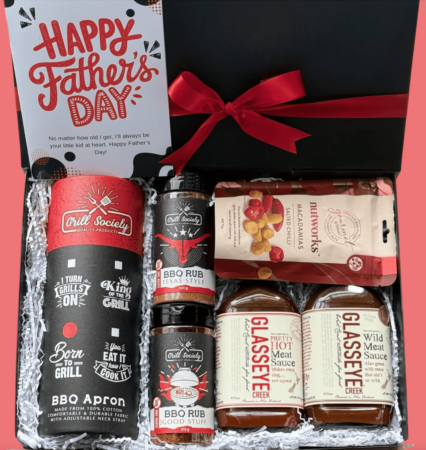 The Grill Master’s Feast – Father’s Day BBQ Gift Box with Sauces, Rubs & Apron | Premium Gift Box from The Gifting Suite | Australia