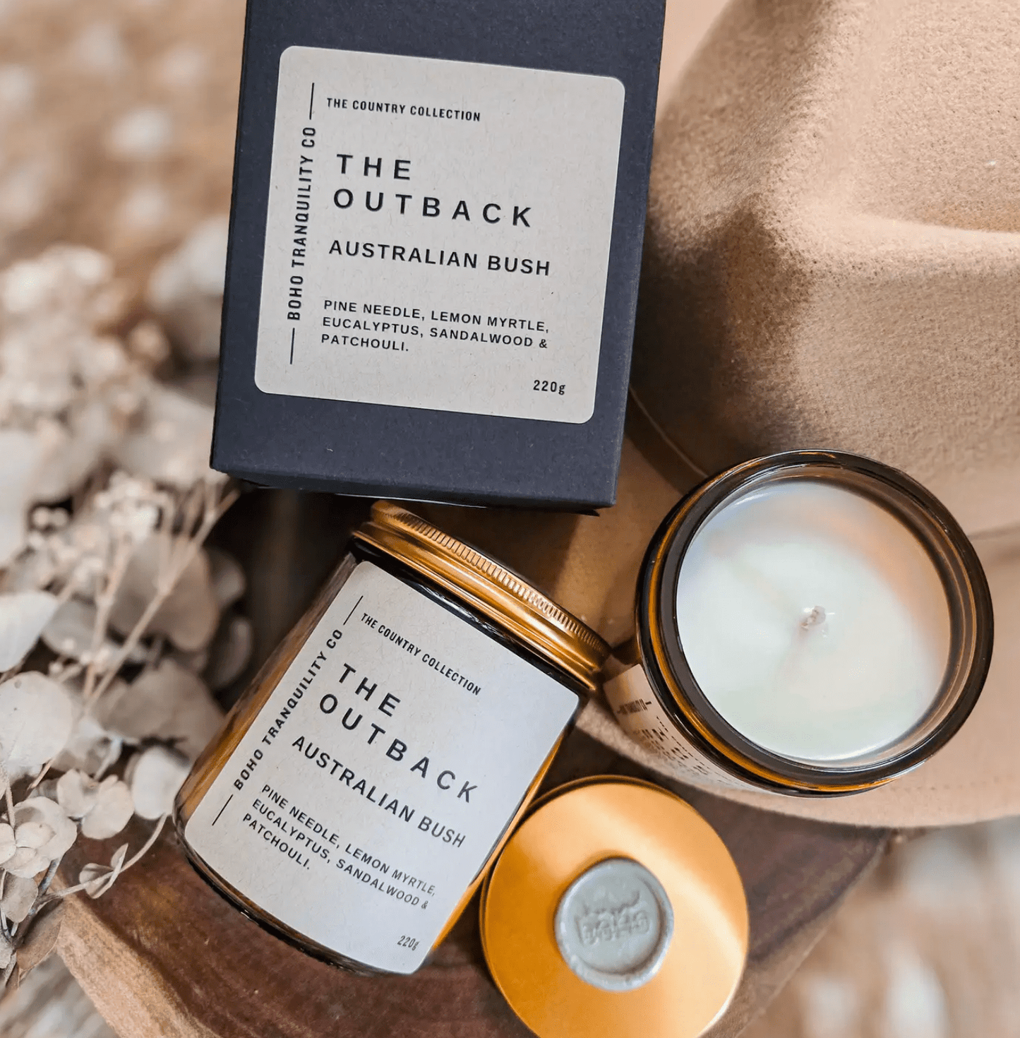 The Outback – Australian Bush Soy Candle | Boho Tranquility Co | Premium Gift Box from The Gifting Suite | Australia
