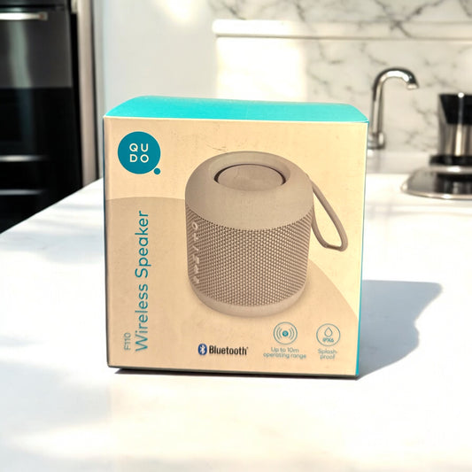 Qudo F110 Portable Bluetooth Speaker Grey – compact, high-quality speaker with wireless Bluetooth connectivity