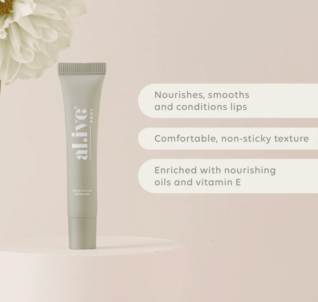 al.ive Body Lip Butter – Sheer Bloom | Hydrating Lip Balm | Premium Gift Box from The Gifting Suite | Australia