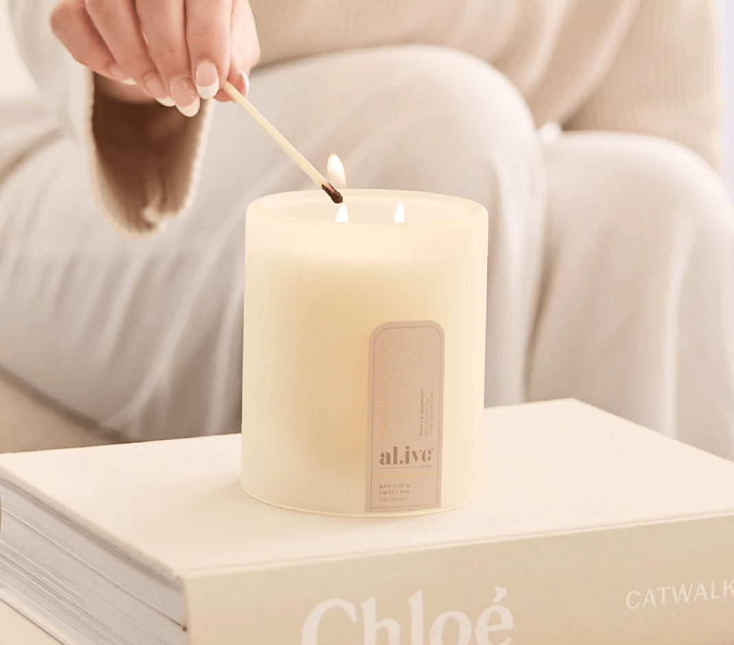 al.ive Body Soy Candle – Apricot & Sweet Fig 300g *New Range* | Premium Gift Box from The Gifting Suite | Australia
