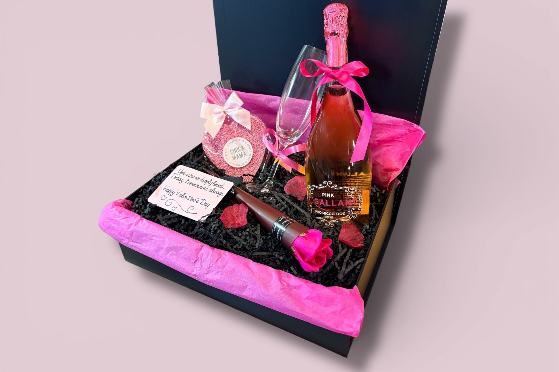 Artificial Rose Stem – Red Pink (Valentine’s Keepsake Flower) | Premium Gift Box from The Gifting Suite | Australia