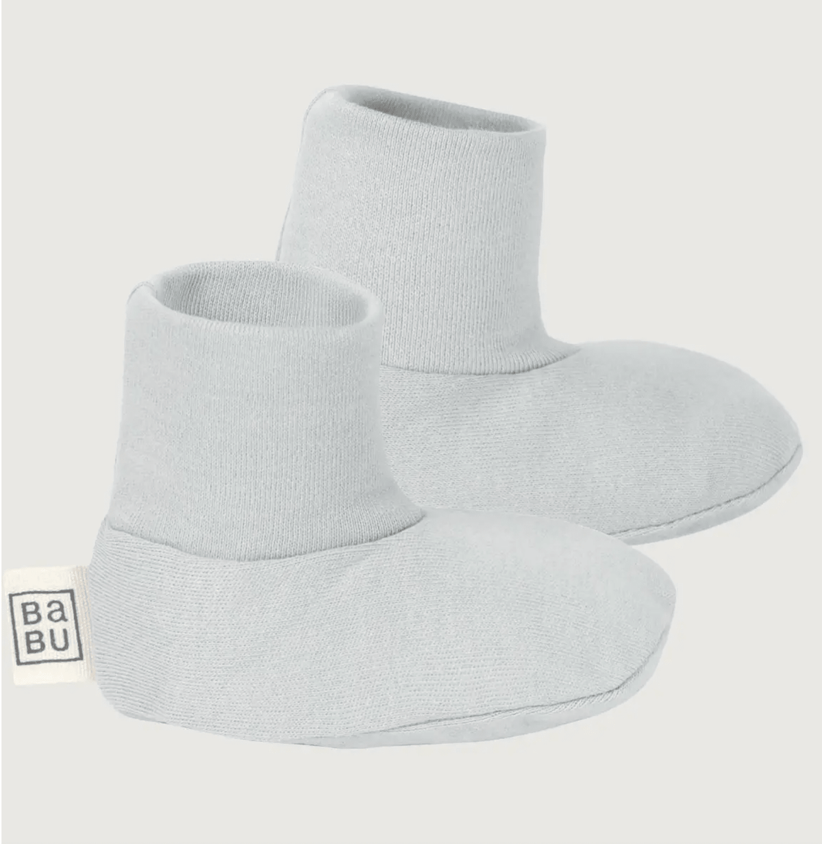 Babu Organic Baby Booties – Sky | Premium Gift Box from The Gifting Suite | Australia