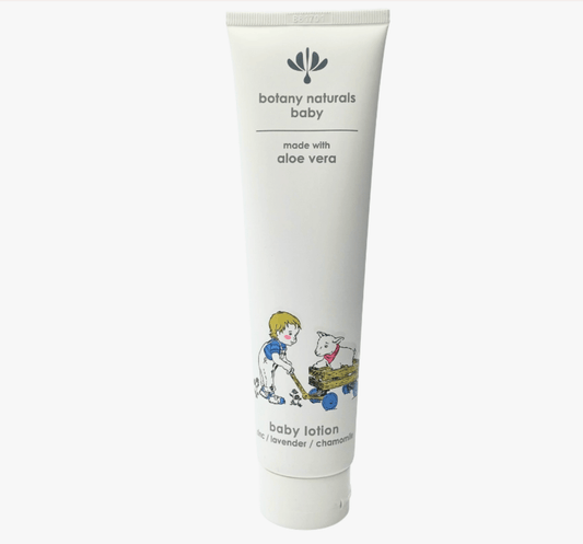 Botany baby care essentials included in Cherished Beginnings luxury baby gift box