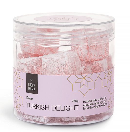 Chocamama Rose Turkish Delight 250g | Gourmet Gift Jar Australia | Premium Gift Box from The Gifting Suite | Australia