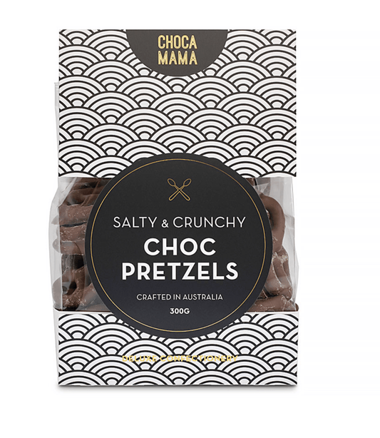Chocamama Salty + Crunchy Choc Pretzels 300g | Premium Gift Box from The Gifting Suite | Australia
