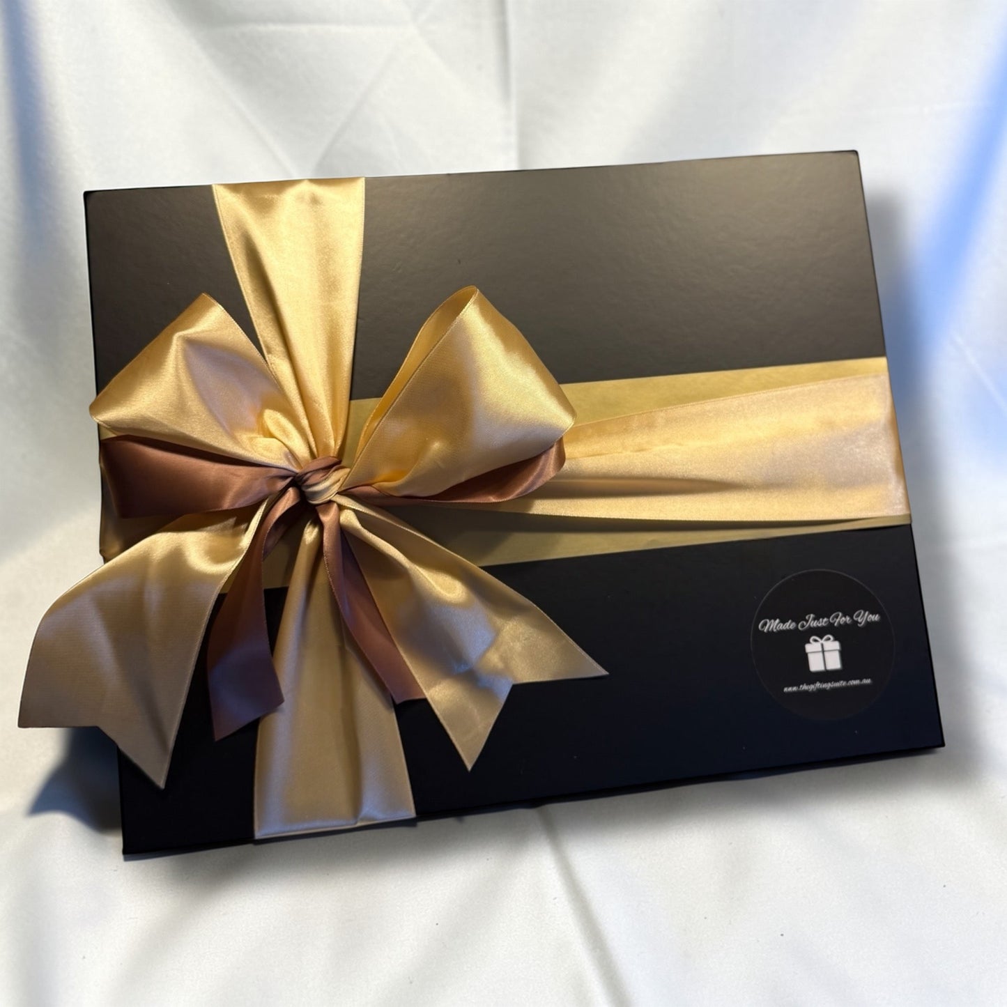 Classic Black - (inc ribbon, tissue, filling + FREE Gift Card) | Premium Gift Box from The Gifting Suite | Australia
