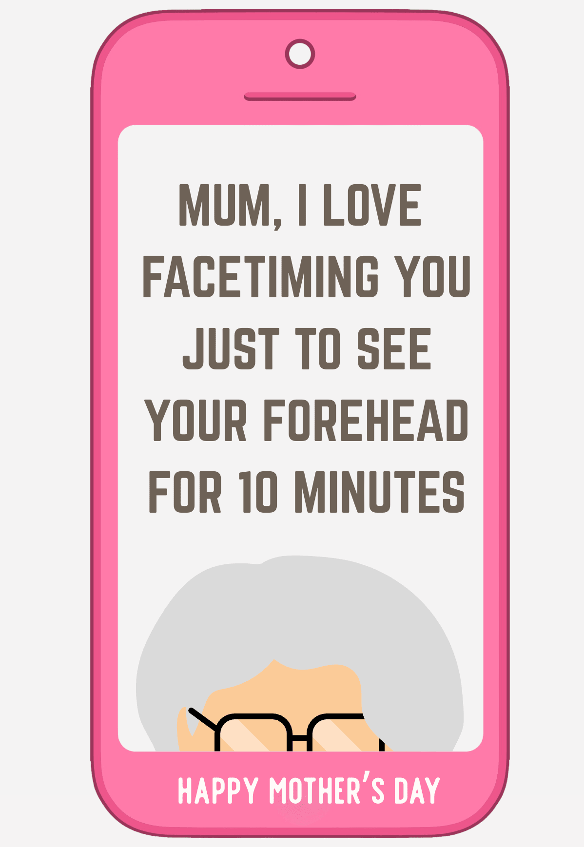 Funny Mother’s Day Card – FaceTime Forehead Mum Card | Premium Gift Box from The Gifting Suite | Australia