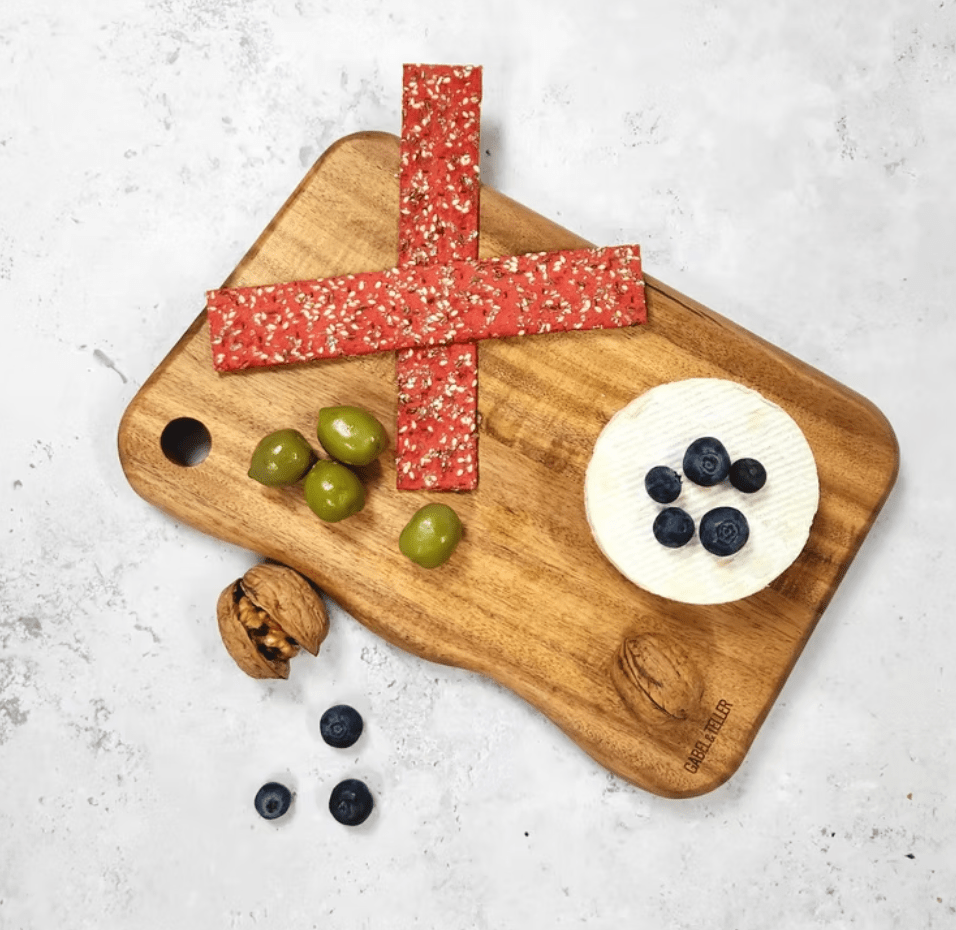 Gabel & Teller Freeform Acacia Board 28×18cm | Durable Wooden Serving & Cutting Board | Premium Gift Box from The Gifting Suite | Australia
