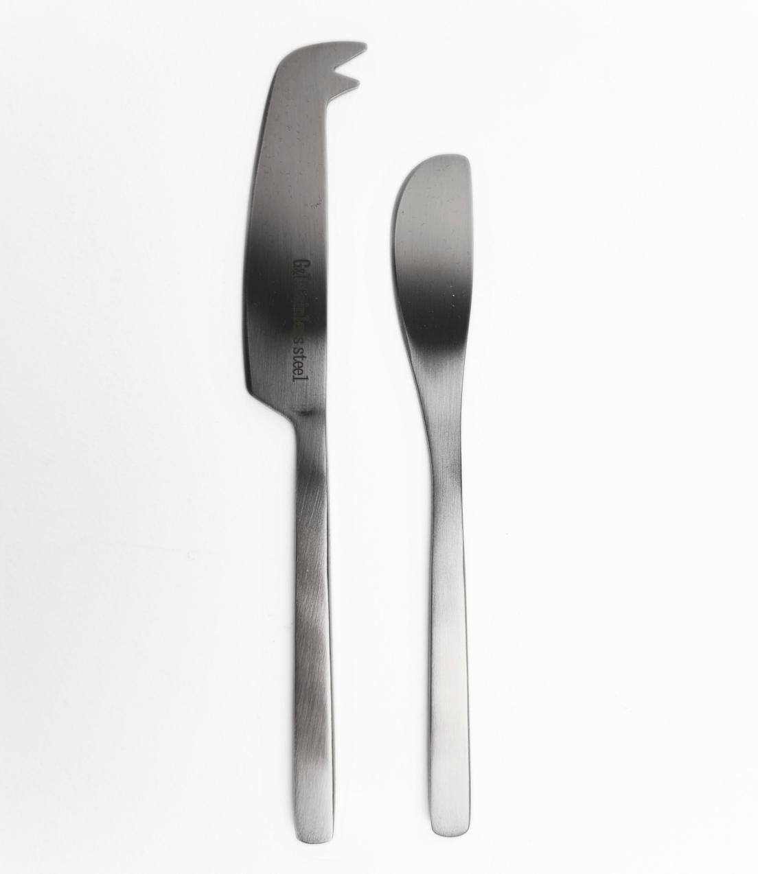 GABEL&TELLER 2pc Brushed Stainless Steel Cheese Set | Elegant Stainless Steel Serving | Premium Gift Box from The Gifting Suite | Australia