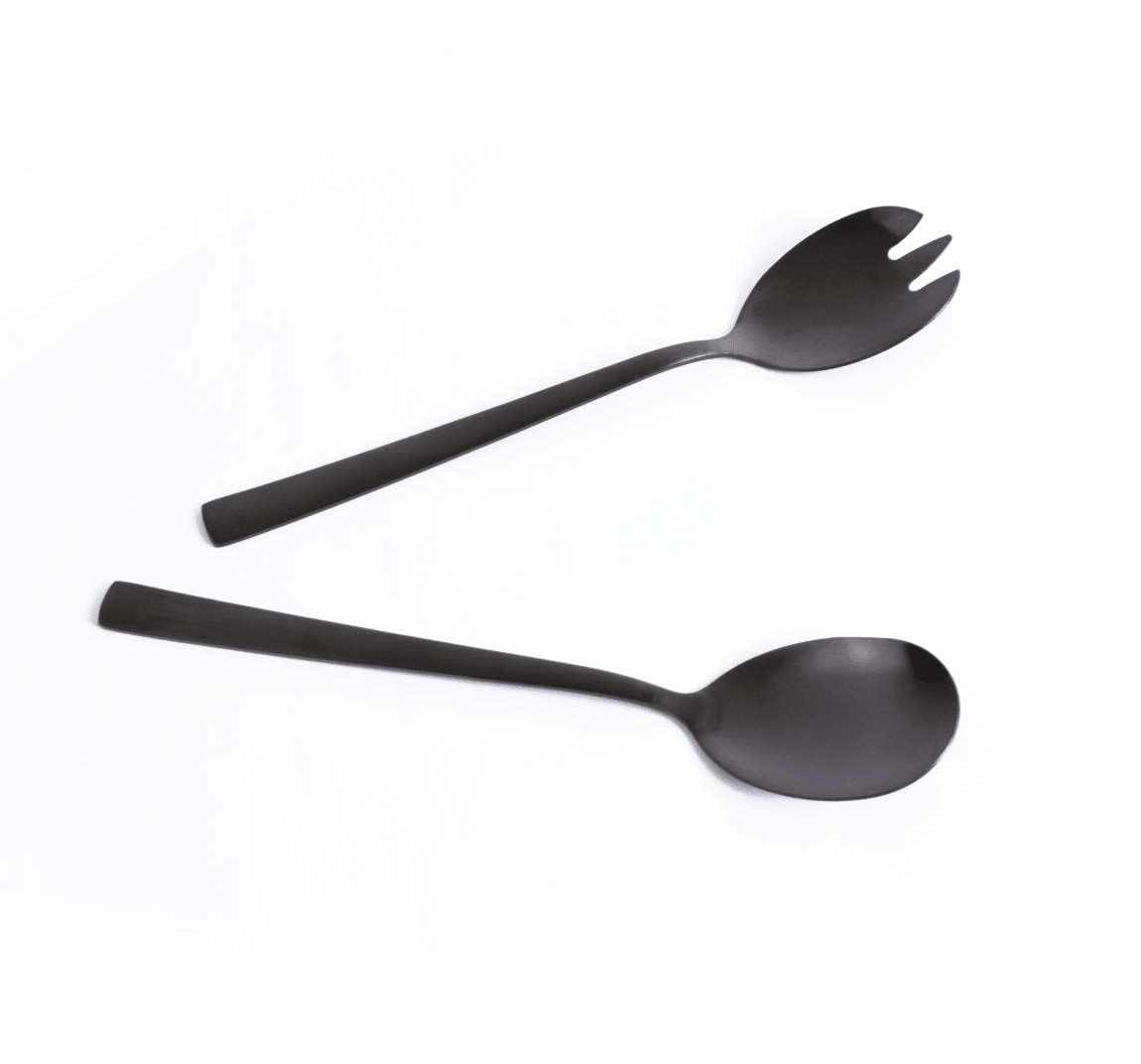 GABEL&TELLER Black Matte Salad Servers – 2-Piece Set | Premium Gift Box from The Gifting Suite | Australia