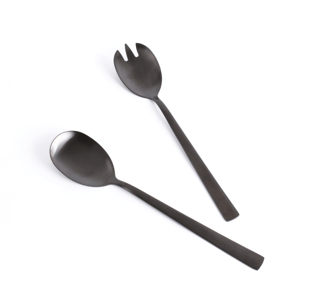 GABEL&TELLER Black Matte Salad Servers – 2-Piece Set | Premium Gift Box from The Gifting Suite | Australia