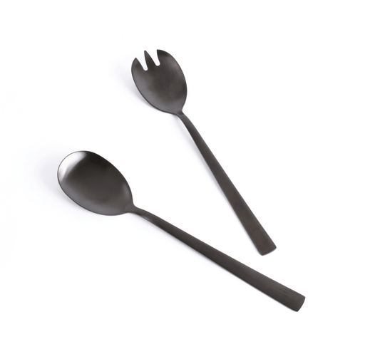 GABEL&TELLER Black Matte Salad Servers – 2-Piece Set | Premium Gift Box from The Gifting Suite | Australia