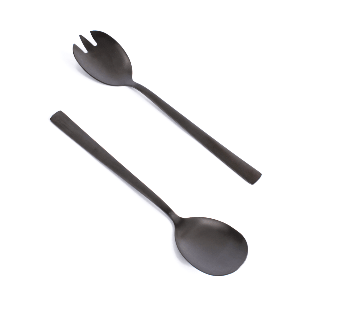 GABEL&TELLER Black Matte Salad Servers – 2-Piece Set | Premium Gift Box from The Gifting Suite | Australia