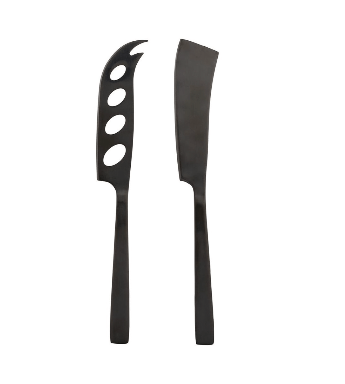 GABEL&TELLER Satin Black 2 Piece Cheese Knife Set | Elegant Stainless Steel Serving | Premium Gift Box from The Gifting Suite | Australia