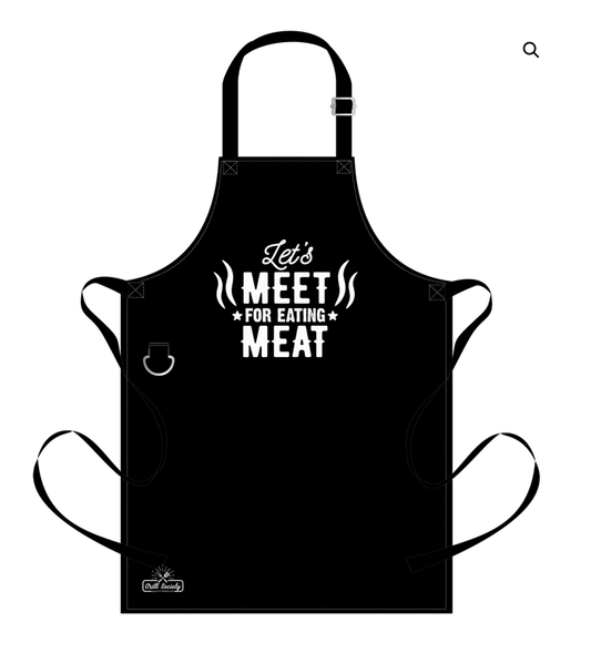 Grill Society Bbq Apron - Let's Meet For Eating Meat | Premium Gift Box from The Gifting Suite | Australia