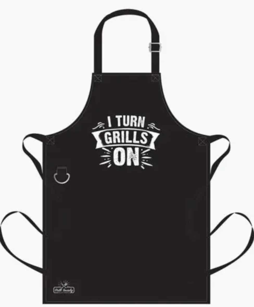 Grill Society BBQ Aprons - I Turn Grills On! | Premium Gift Box from The Gifting Suite | Australia
