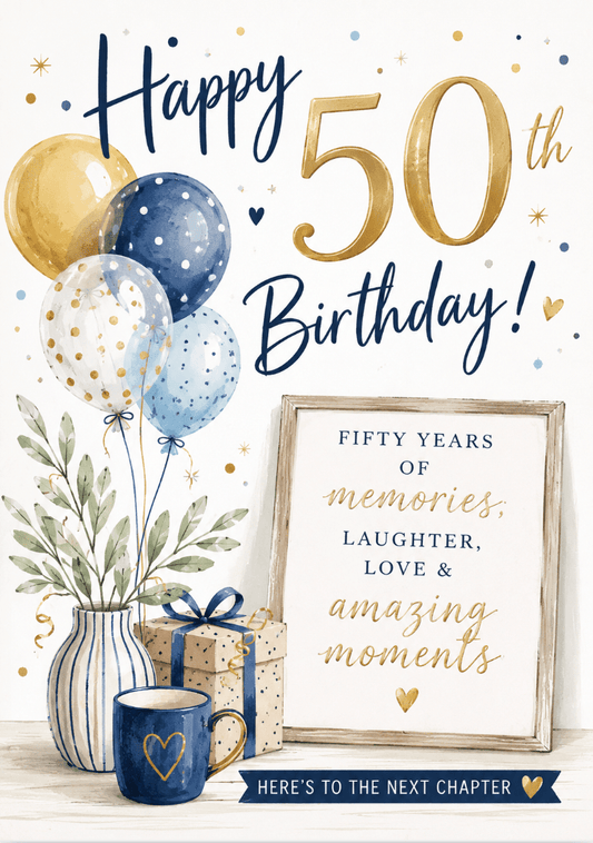 Happy 50th Birthday – Here's To The Next Chapter | Premium Gift Box from The Gifting Suite | Australia