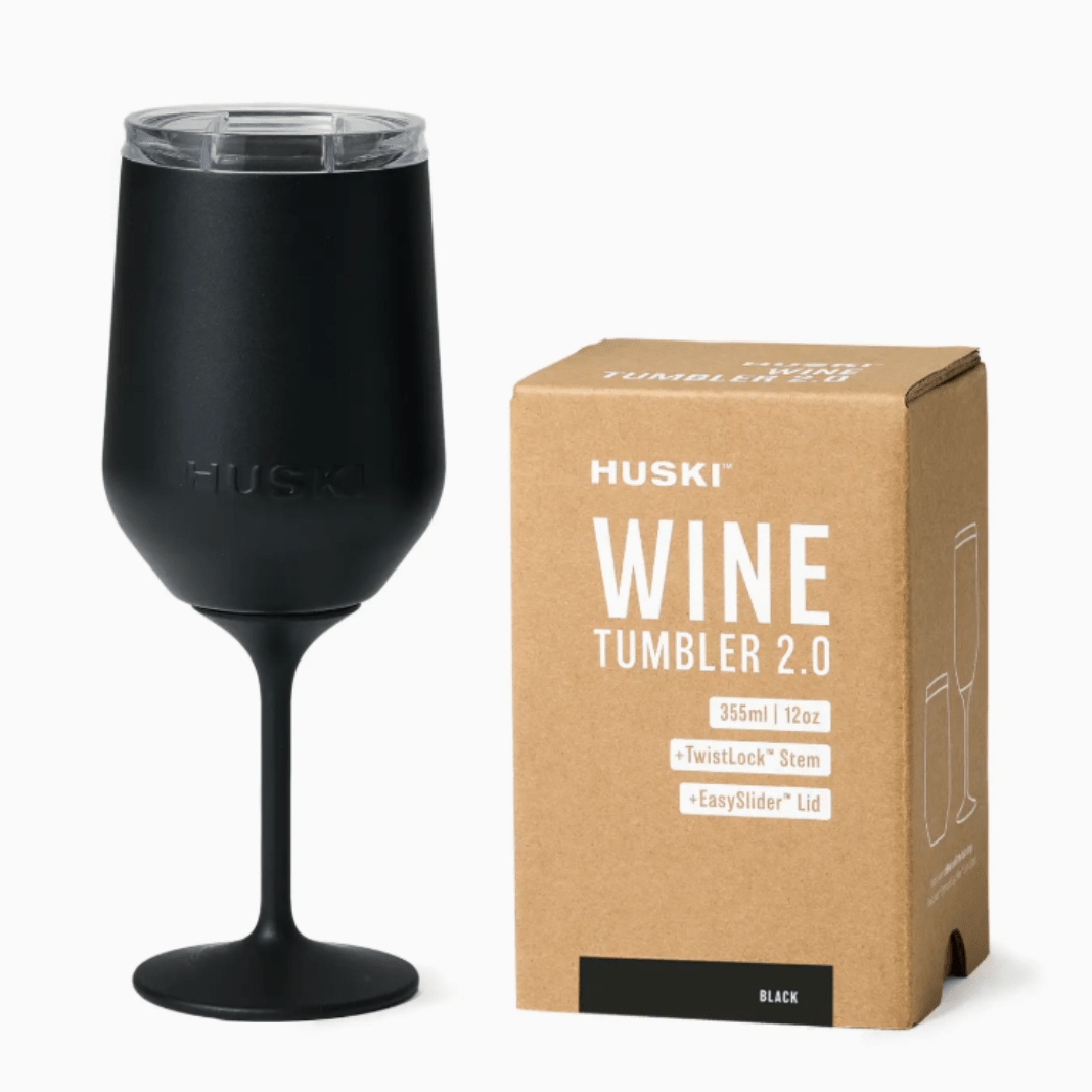 Huski Wine Tumbler 2.0 - Black | Premium Gift Box from The Gifting Suite | Australia