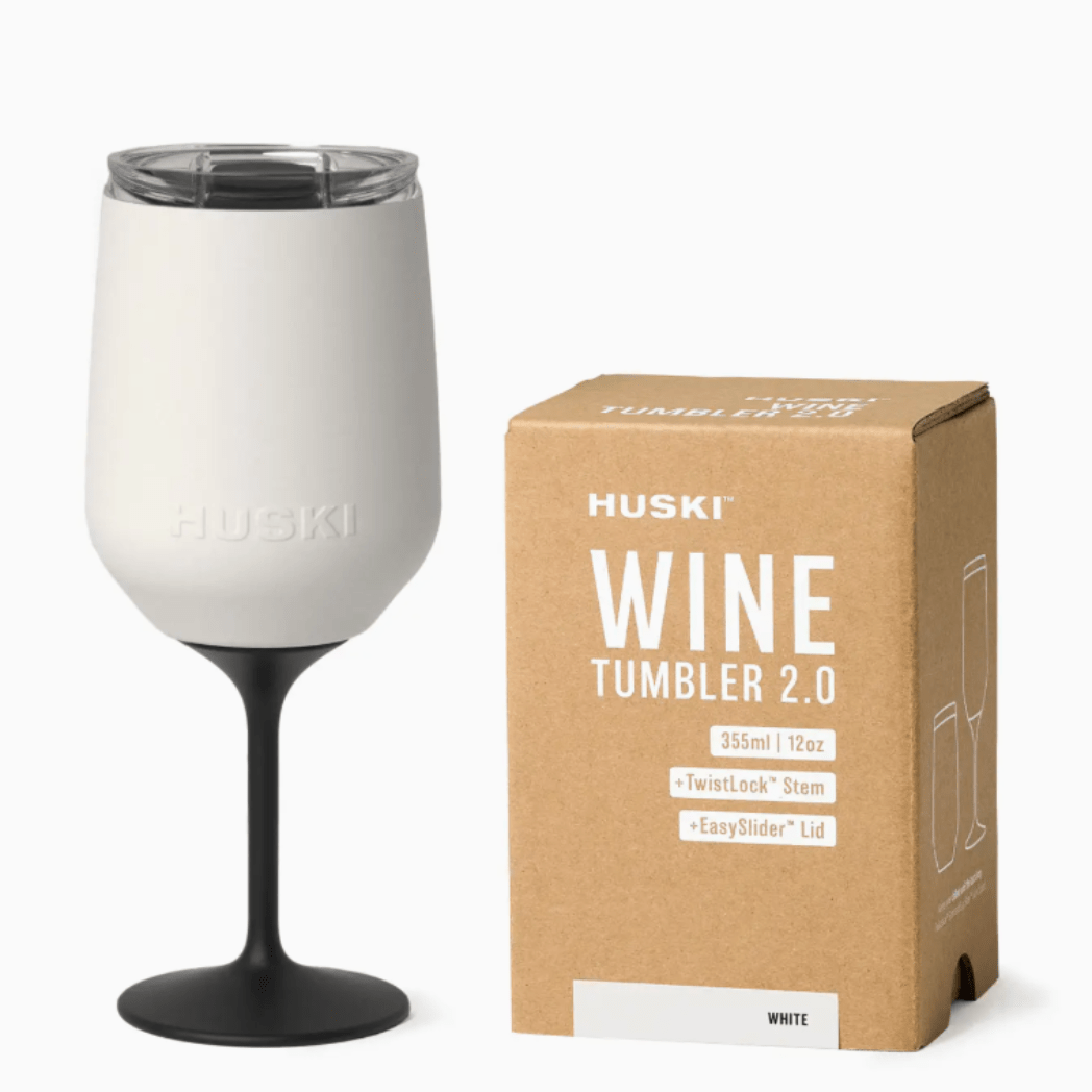 Huski Wine Tumbler 2.0 - White | Premium Gift Box from The Gifting Suite | Australia
