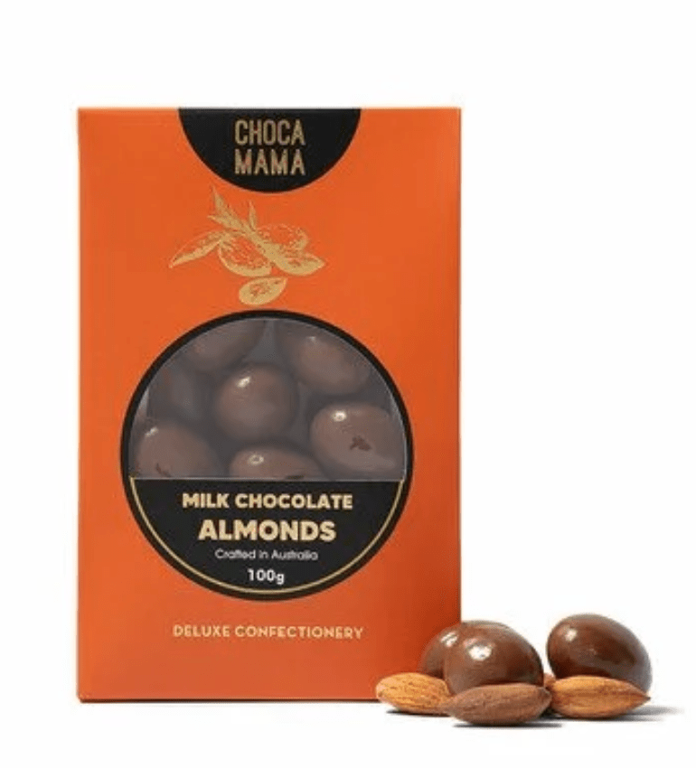 Milk Chocolate Almonds – 100g | Chocamama | Premium Gift Box from The Gifting Suite | Australia