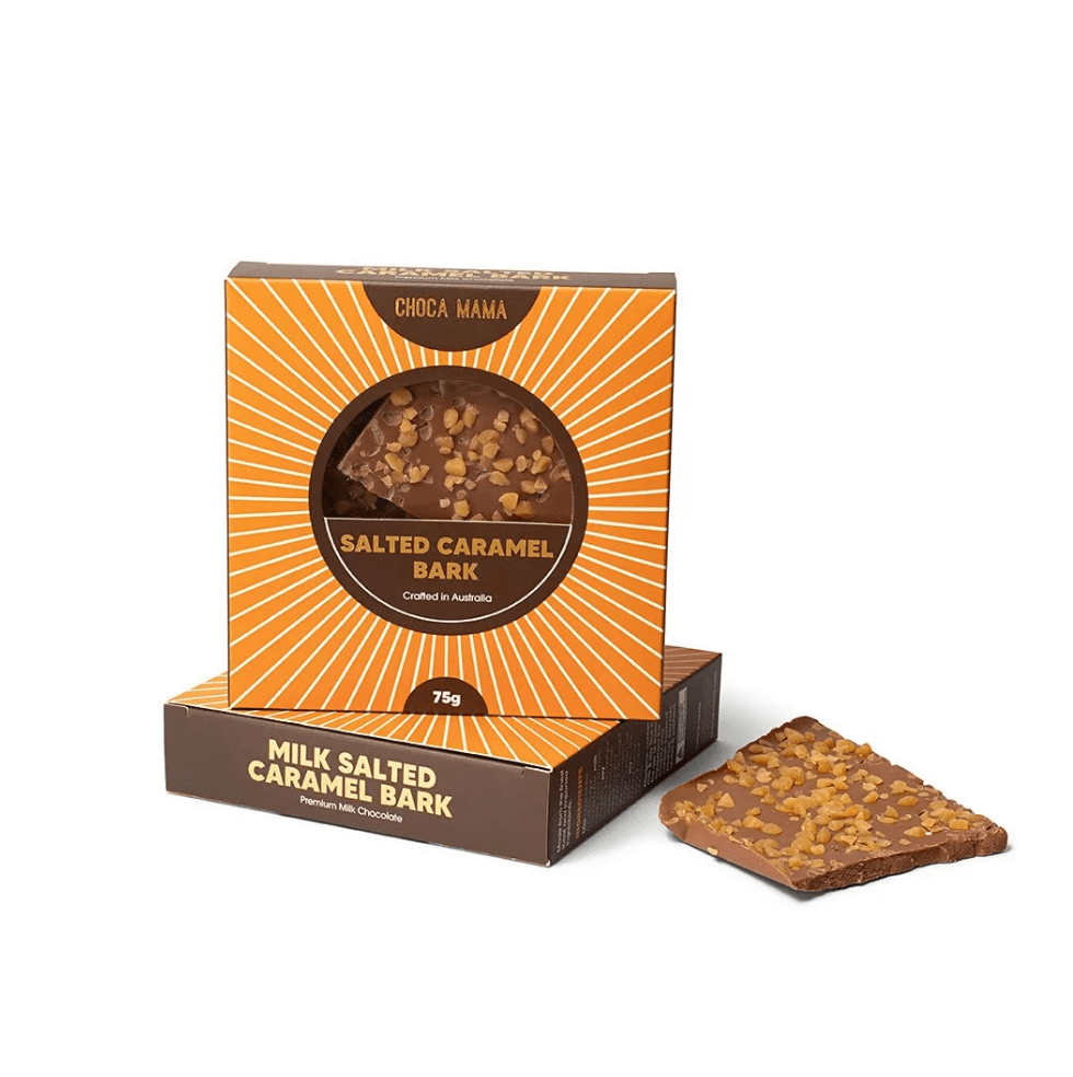 Milk Chocolate Salted Caramel Bark – 75g | Chocamama | Premium Gift Box from The Gifting Suite | Australia