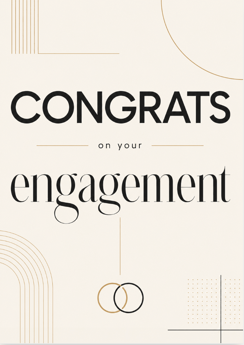 Modern Engagement Congratulations Card | Premium Gift Box from The Gifting Suite | Australia