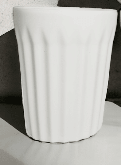 Modern Ribbed Latte Cup – Matte White (220ml) | Premium Gift Box from The Gifting Suite | Australia