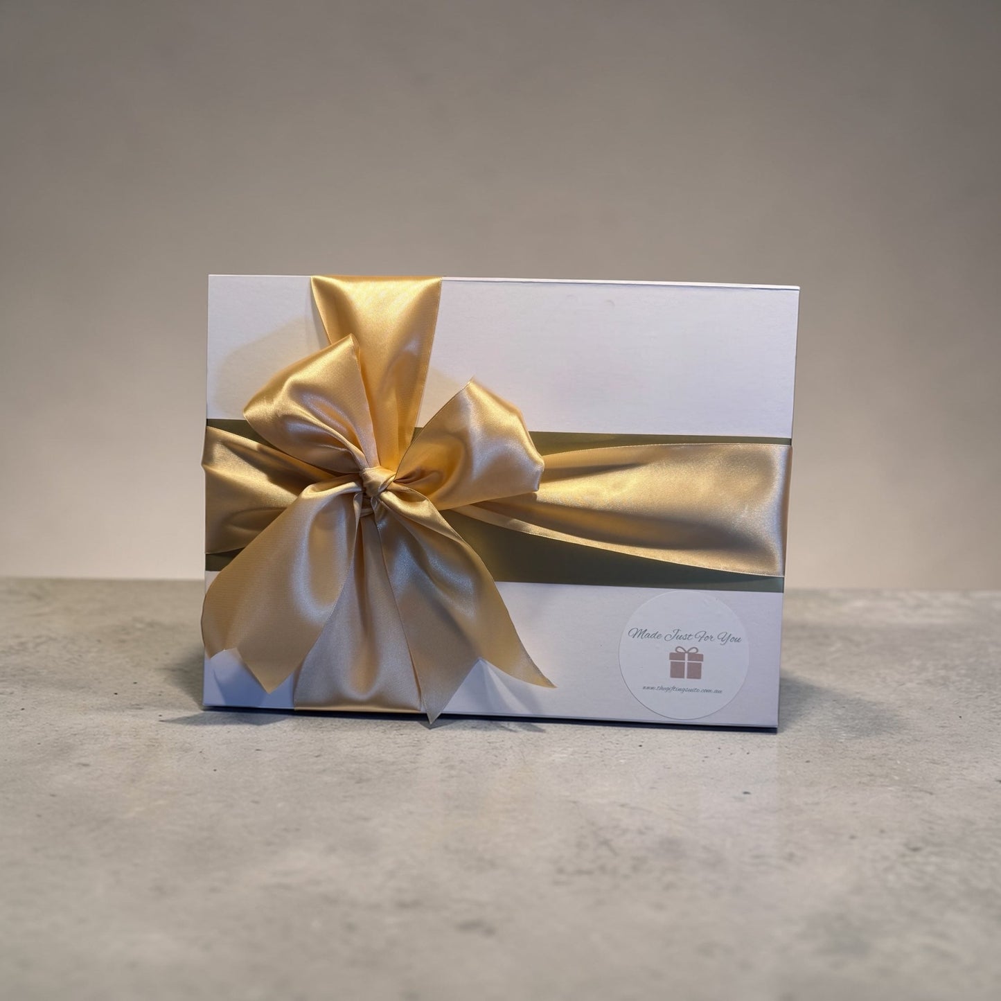 Modern White - (inc ribbon, tissue, filling + FREE Gift Card) | Premium Gift Box from The Gifting Suite | Australia