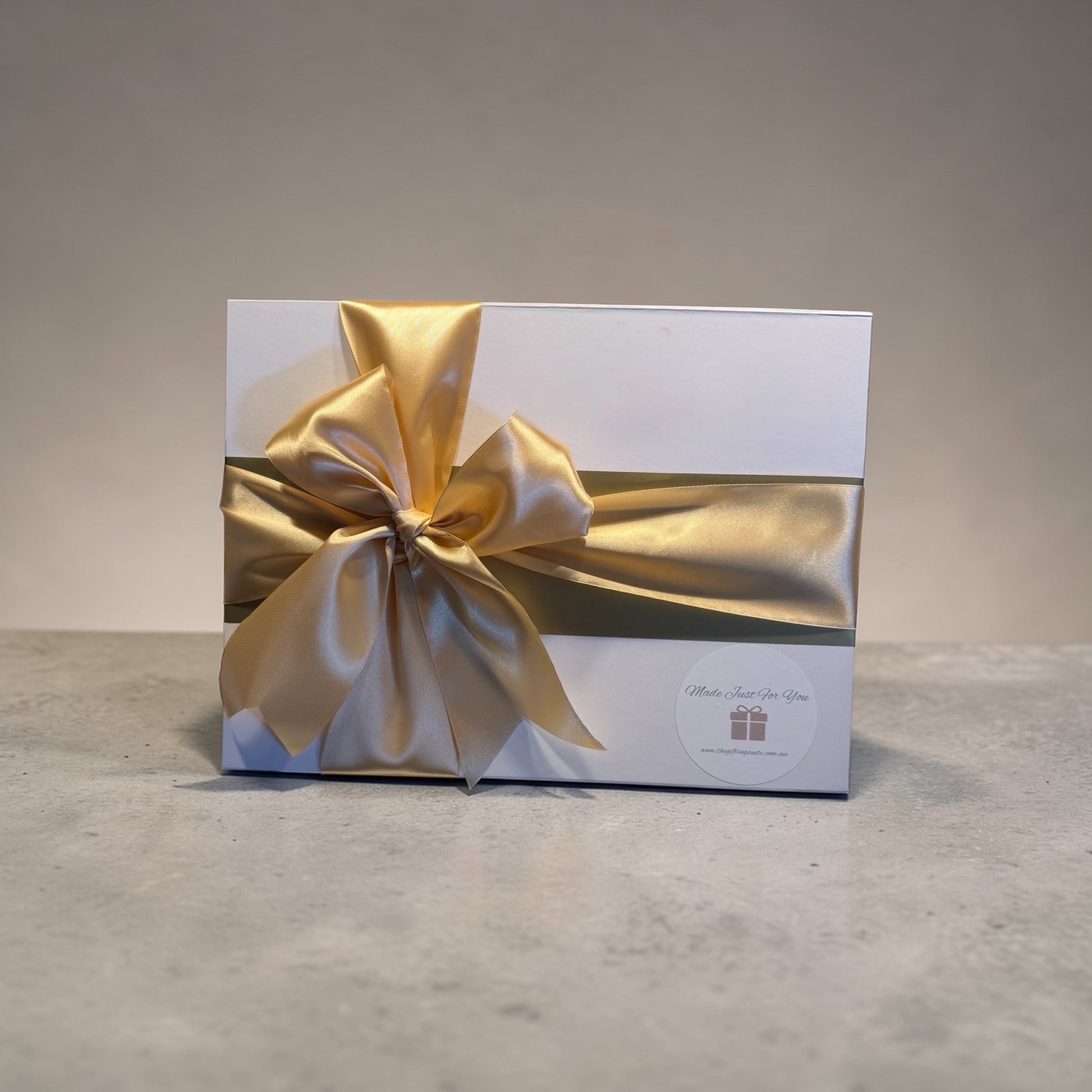 Modern White - (inc ribbon, tissue, filling + FREE Gift Card) | Premium Gift Box from The Gifting Suite | Australia