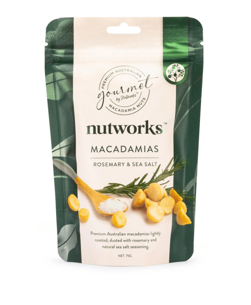 Nutworks Rosemary & Sea Salt Macadamias 75g | Premium Gift Box from The Gifting Suite | Australia