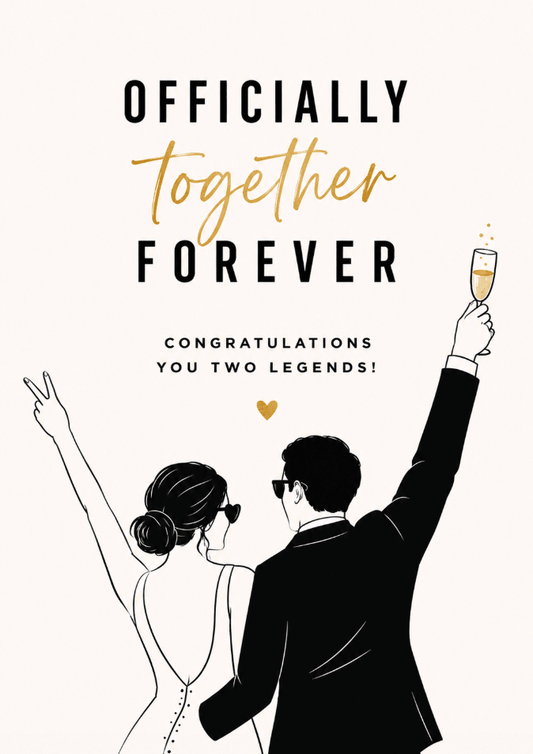 Officially Together Forever Wedding Card | Premium Gift Box from The Gifting Suite | Australia