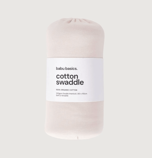 Organic Cotton Swaddle Wrap – Petal Pink (Newborn Stretch Wrap) | Premium Gift Box from The Gifting Suite | Australia