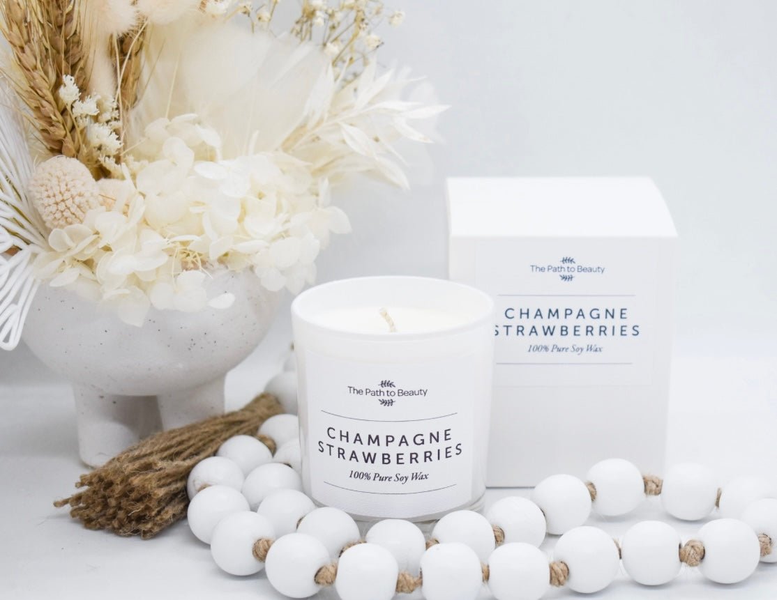 Petite Candle ~ Champagne & Strawberries | Premium Gift Box from The Gifting Suite | Australia