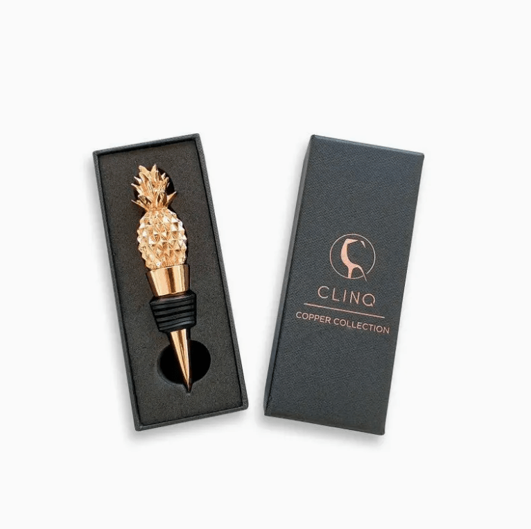 Pineapple Rose Gold Bottle Stopper | Premium Gift Box from The Gifting Suite | Australia