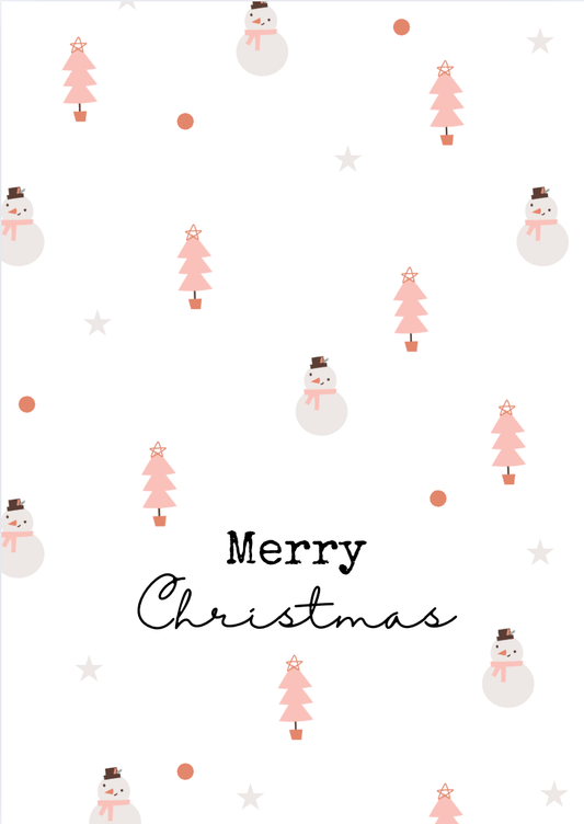 Snowman Pattern Christmas Card | Premium Gift Box from The Gifting Suite | Australia