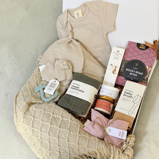 The Golden Arrival – Deluxe Mum & Baby Gift Box | Luxury Baby Hamper Australia | Premium Gift Box from The Gifting Suite | Australia