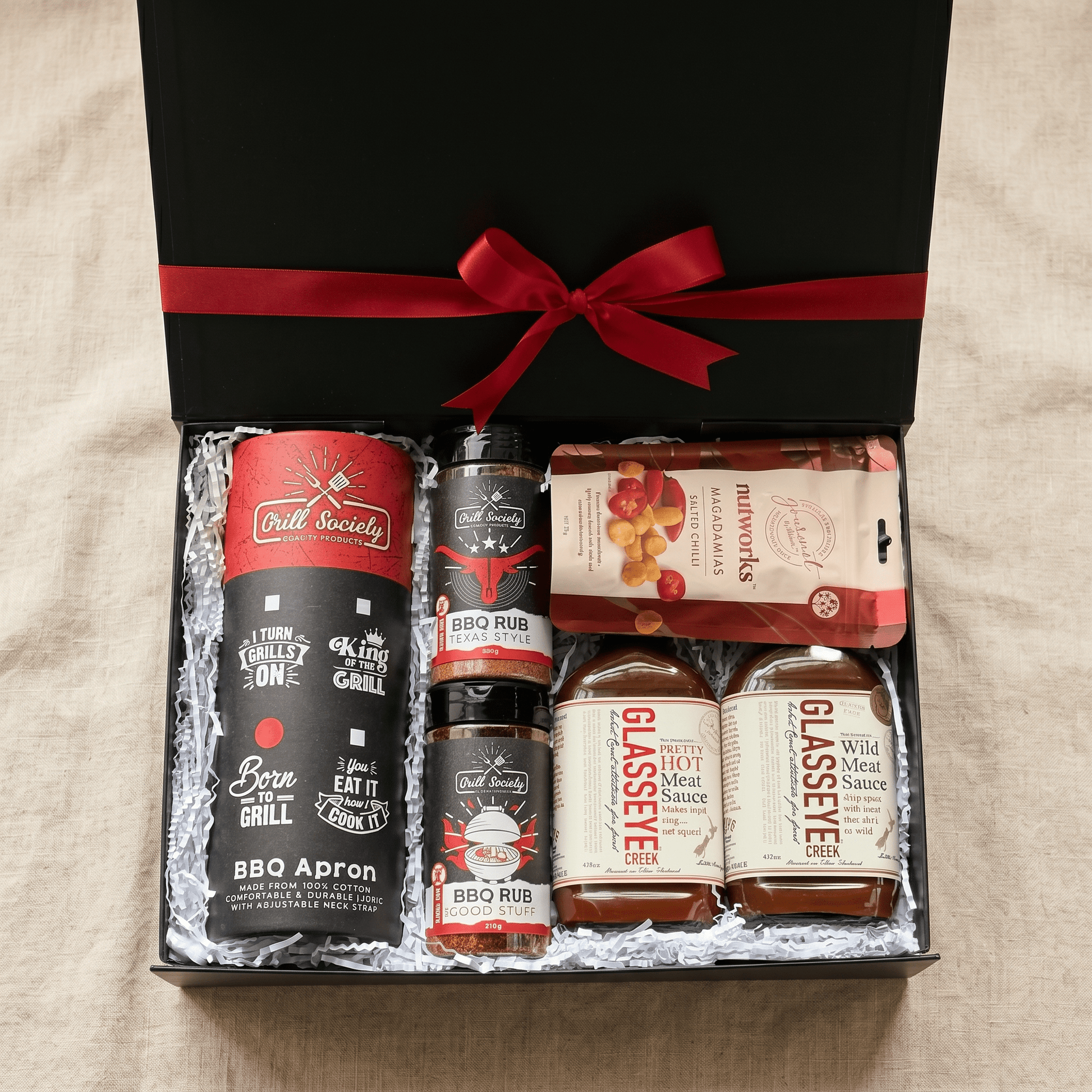 The Grill Master’s Feast – BBQ Gift Box with Sauces, Rubs & Apron | Premium Gift Box from The Gifting Suite | Australia