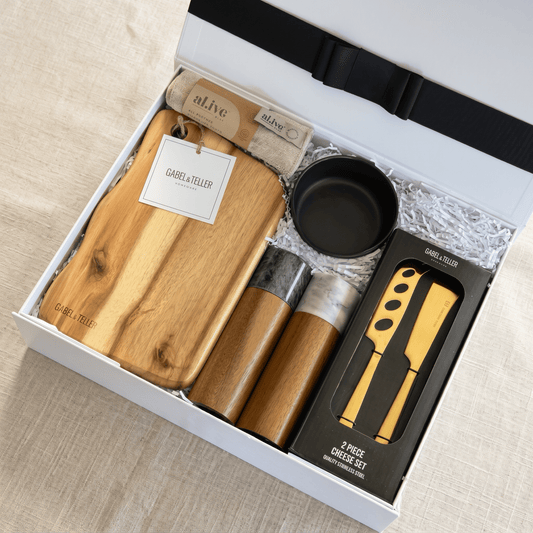 The Luxe Cheese & Entertainer Gift Box | GABEL&TELLER + al.ive Essentials | Premium Gift Box from The Gifting Suite | Australia