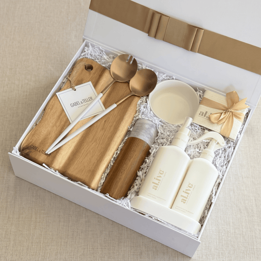 The Luxe Entertainer Gift Box | GABEL&TELLER & al.ive Body Essentials | Premium Gift Box from The Gifting Suite | Australia