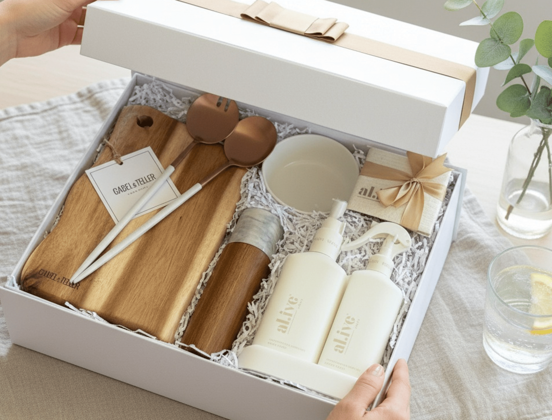 The Luxe Entertainer Gift Box | GABEL&TELLER & al.ive Body Essentials | Premium Gift Box from The Gifting Suite | Australia
