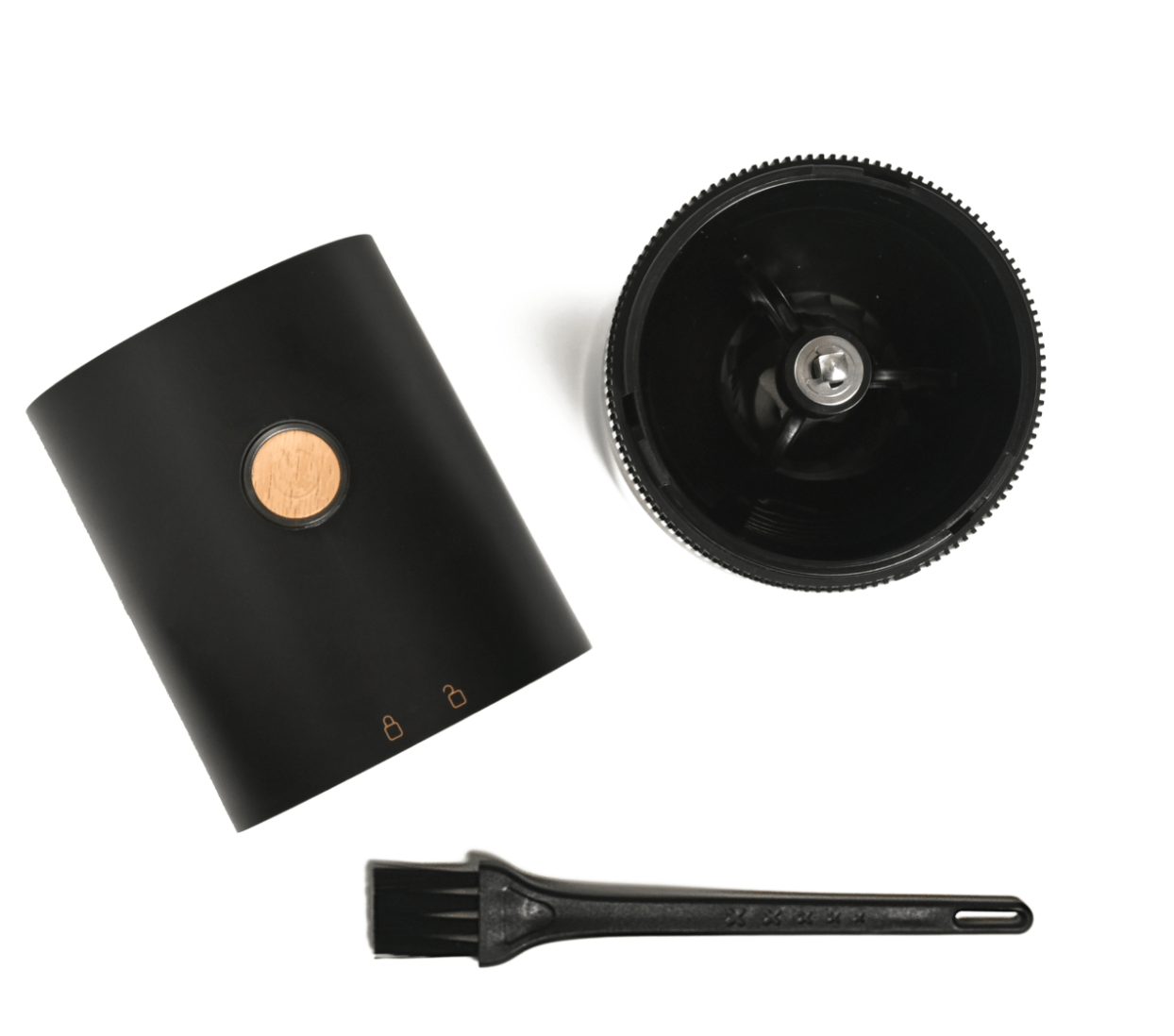 USB Rechargable Coffee Grinder with Blue light Wood Button | Premium Gift Box from The Gifting Suite | Australia