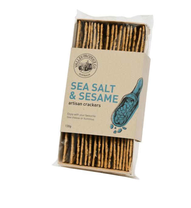 Valley Produce Co - Artisan Crackers - Sea Salt and Sesame | Premium Gift Box from The Gifting Suite | Australia
