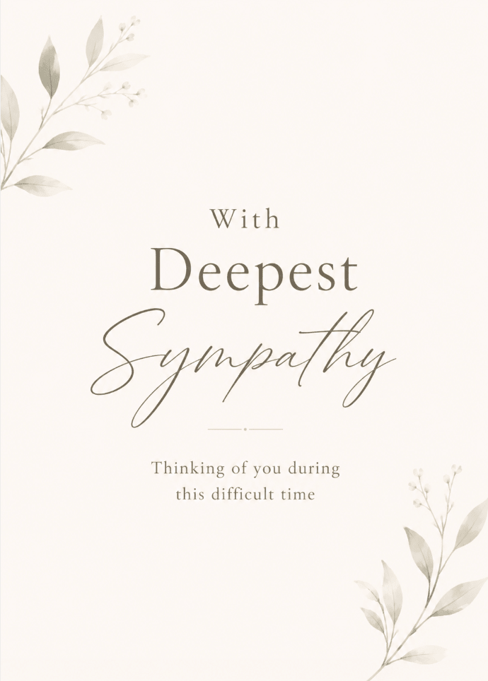 With Deepest Sympathy Card | Premium Gift Box from The Gifting Suite | Australia
