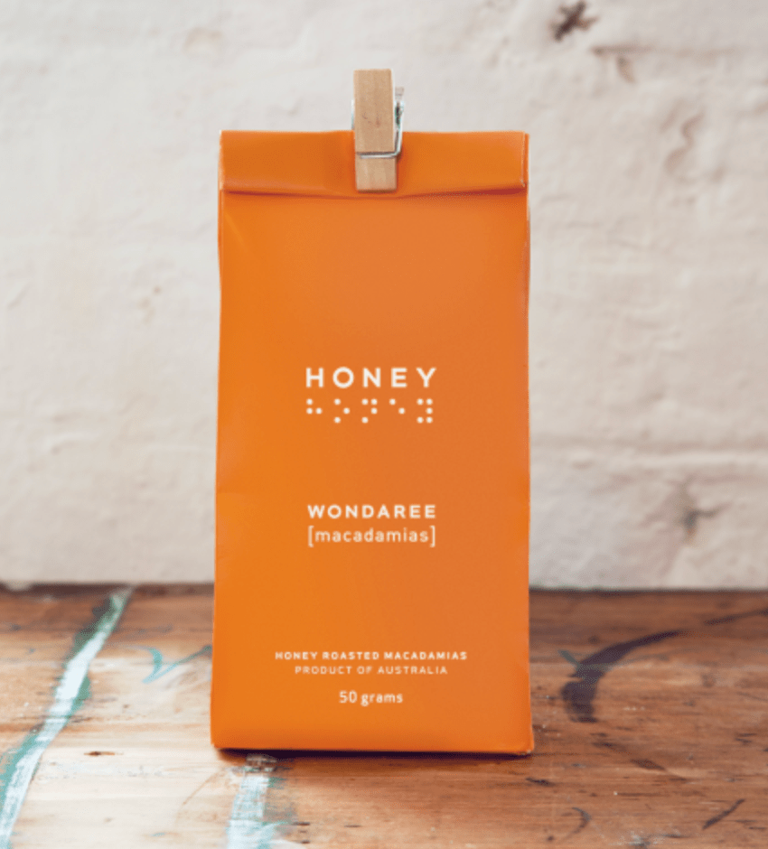 Wondaree Honey Roasted Macadamias – Australian Gourmet Snack | 50g Visual Range | Premium Gift Box from The Gifting Suite | Australia